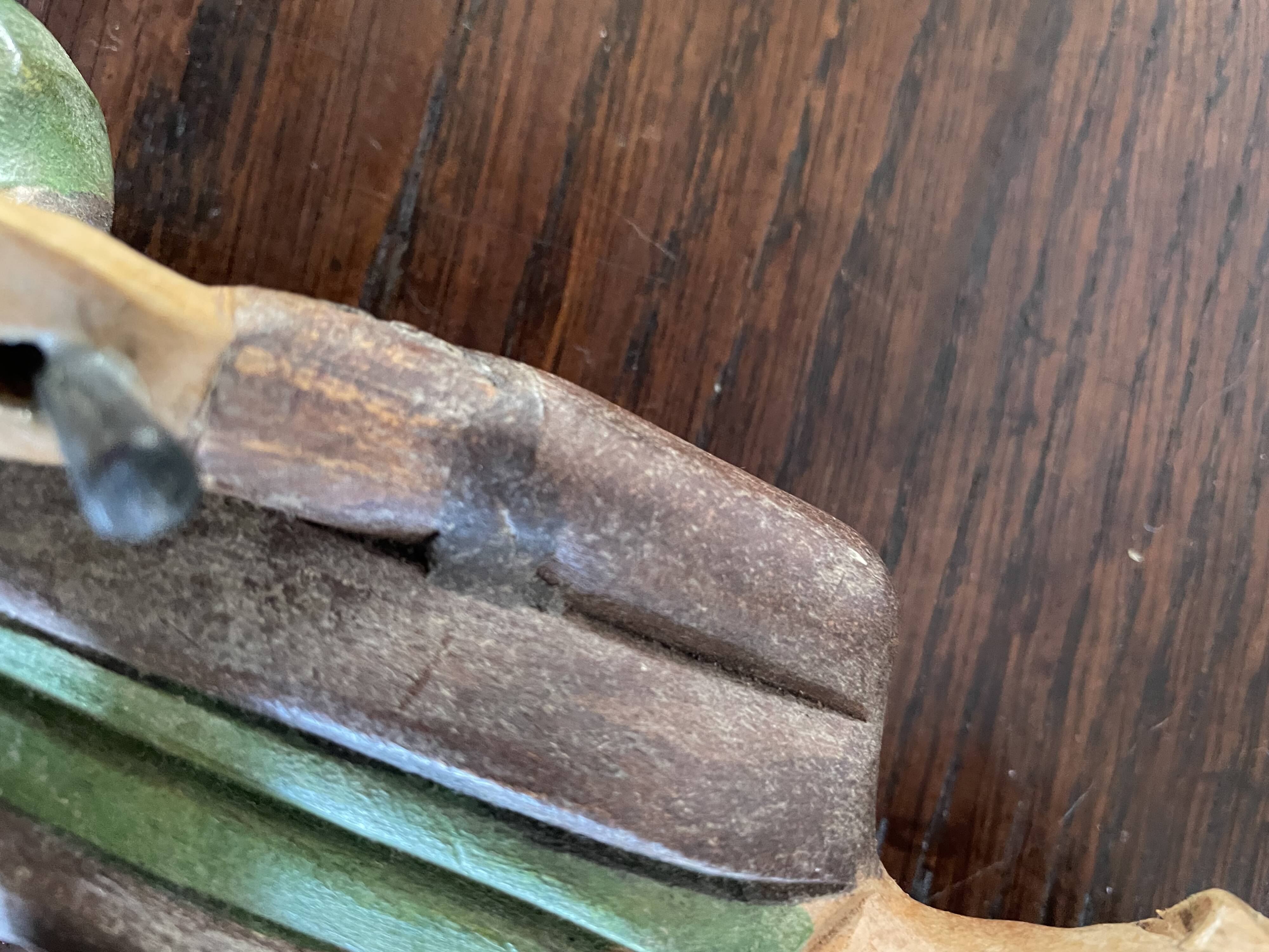 Polychrome wooden statuettes musicians from Asia