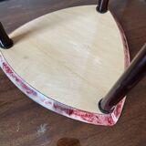 Aldo tura side table in red-dyed lacquered goatskin parchment, italy ca 1950