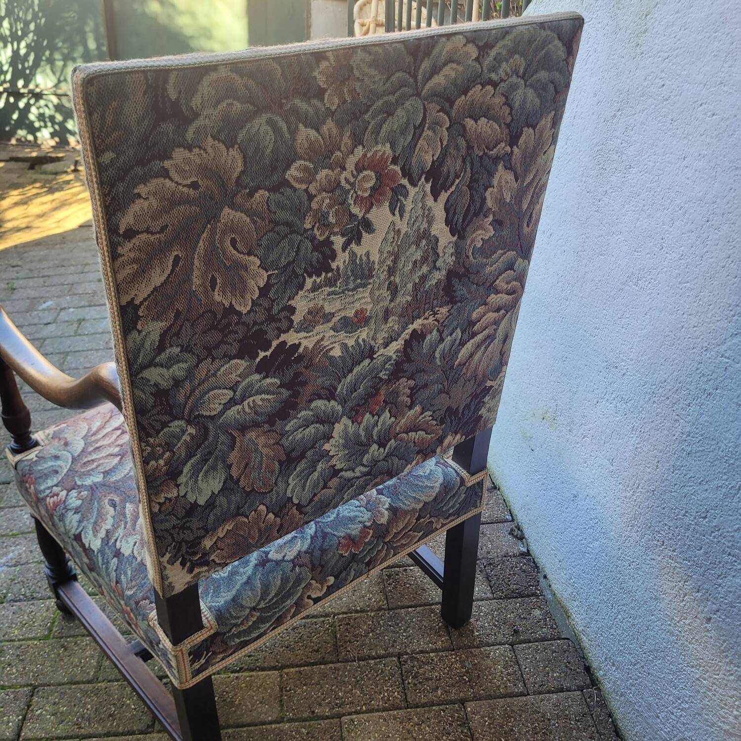 Large "Sheep Bone" armchair — Louis XIII style, late 19th century