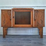 Enfilade art déco, meuble buffet ancien, vaisselier vintage