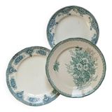 3 mismatched old plates