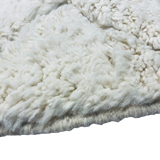Tapis berbère beni ouarain crème uni tramé 145x102