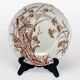 8 assiettes à dessert Terre de fer sépia modèle Flore Jules Vieillard Bordeaux XIX