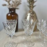 Ensemble de 6 verres en cristal Reims 1950