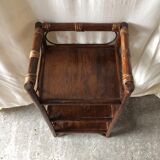 Old Sellette Tablet 3 Vintage Rotin Shelves