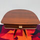 1950s half-moon tripod bedside table