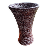 Vallauris vase in black volcanic stone