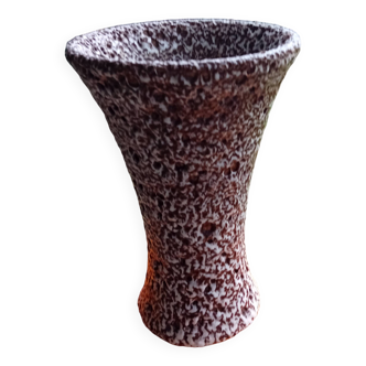 Vallauris vase in black volcanic stone