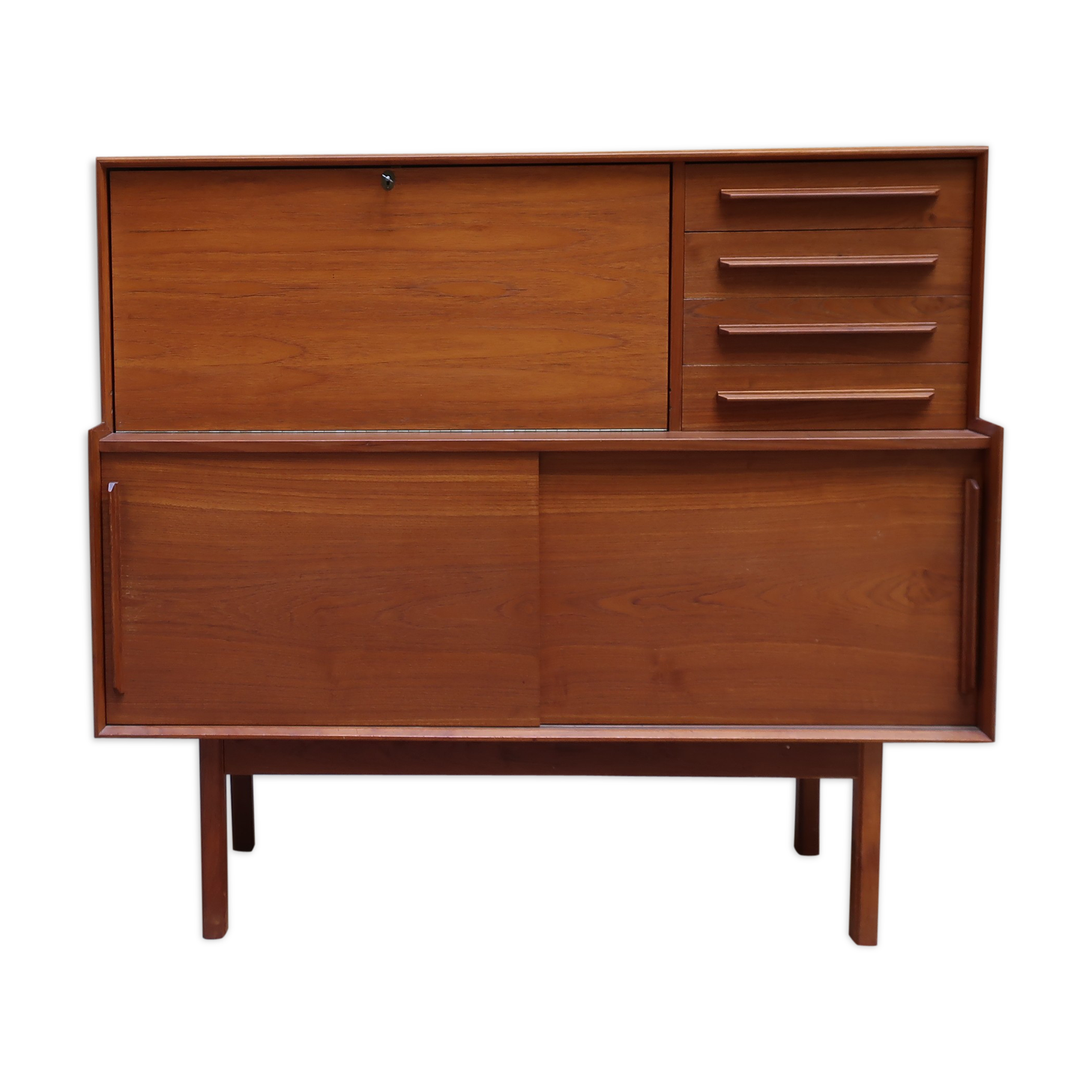 High sideboard of the 60s in teak