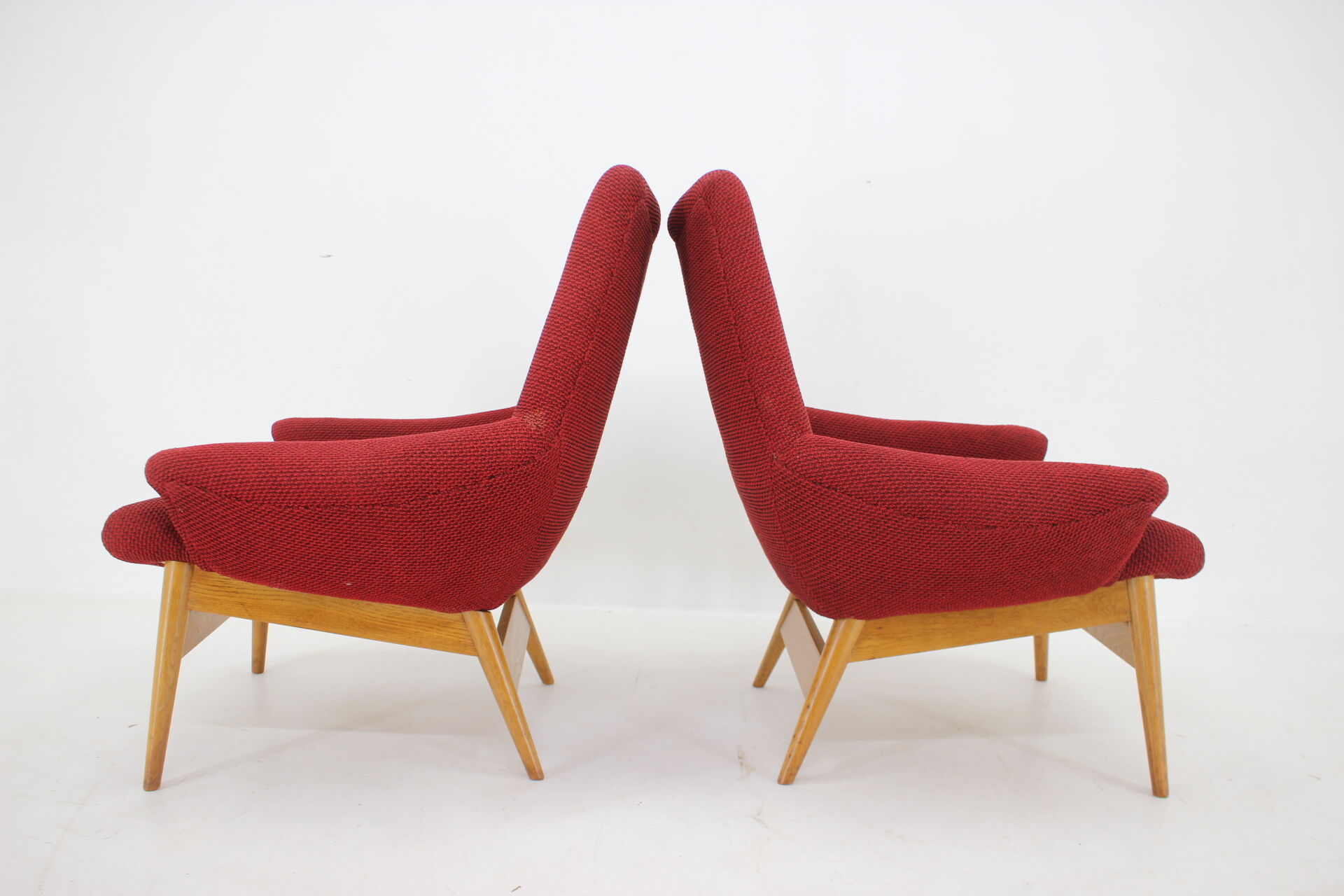 1960s Pair of Miroslav Navratil lounge Chairs, Czechoslovakia