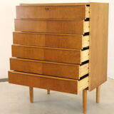Danish high oak chest of drawers 'Brovst' - Danish design