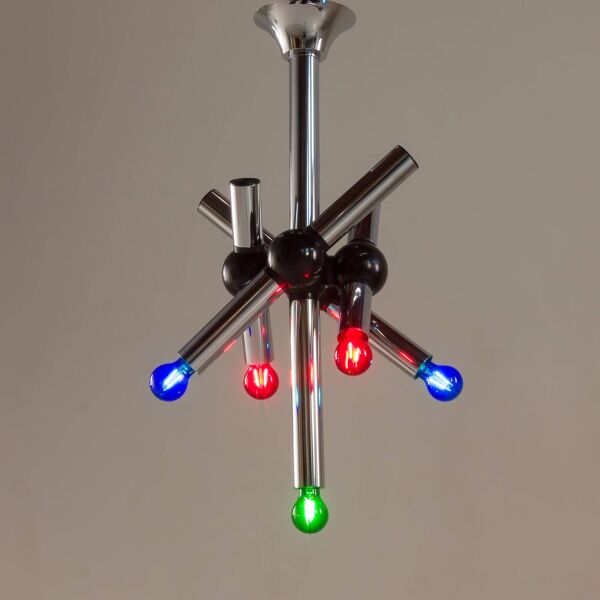 Chandelier Targetti Sankey Space Age, Italie années 1970