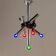 Targetti Sankey Space Age chandelier, Italy 1970s