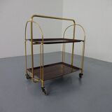 Vintage rosewood tea cart from Gerlinol, 1970s.