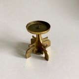 Brutalist Bronze Candleholder, 1970s