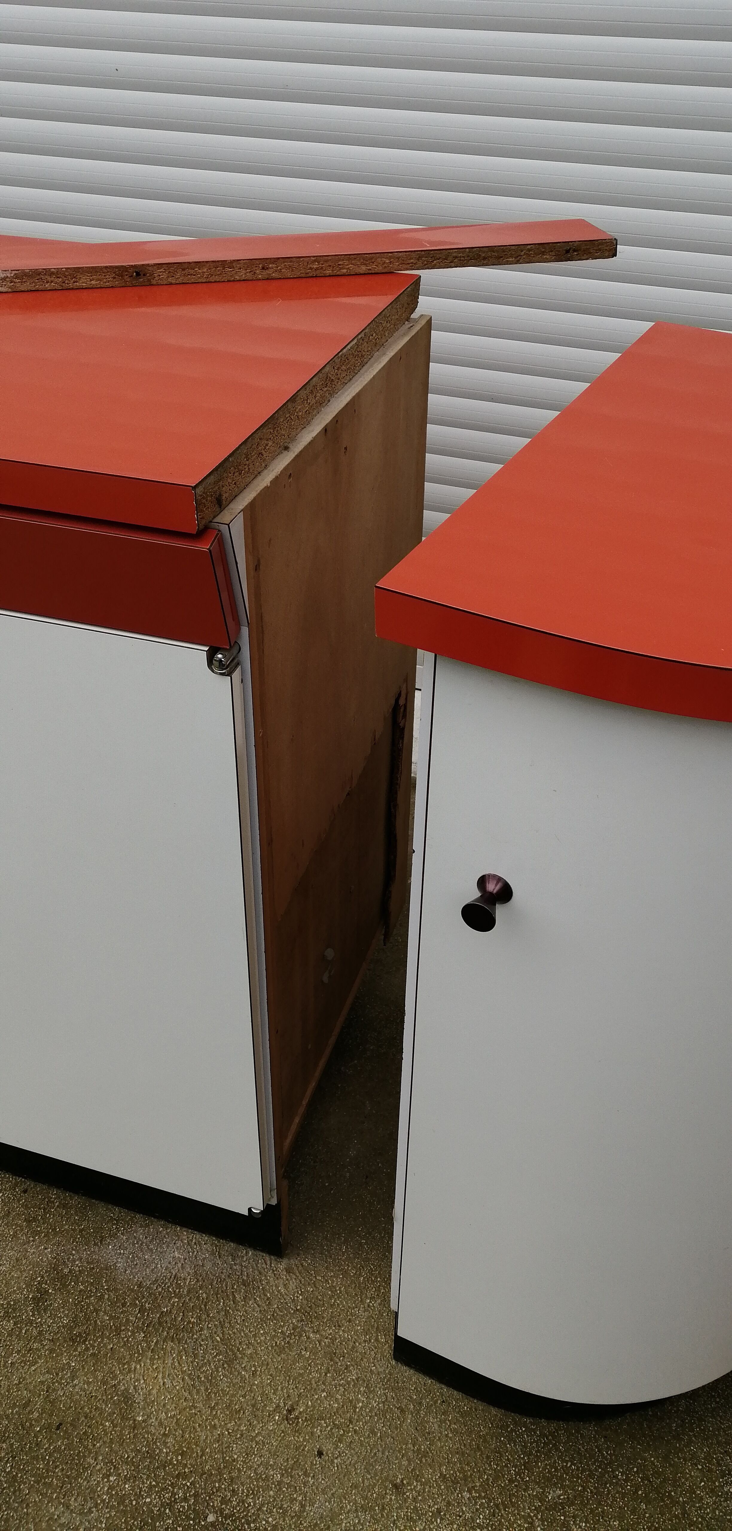 Formica sideboard with its 70' retractable table