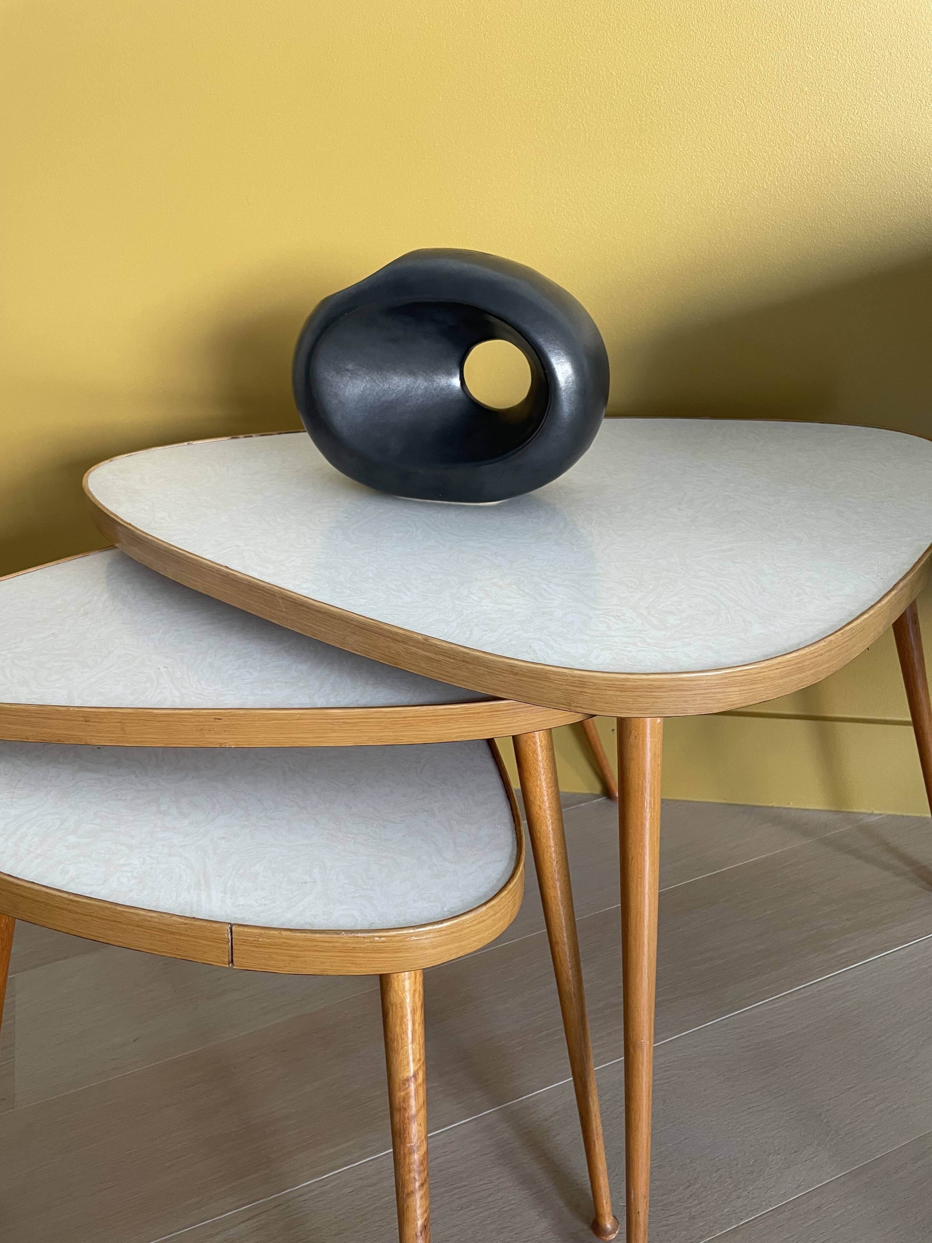 Matte black ceramic vase