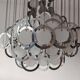 Lustre Disco Mid-Century by Gino Vistosi in chrome and Murano glass