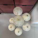 Vintage chrome and teak floor lamp 60s-70s