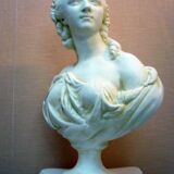 Bust countess of barry patinated in staff