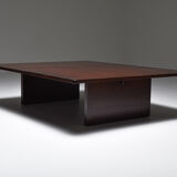Axel Vervoordt Stained Oak and Bamboo Coffee Table - 1980's
