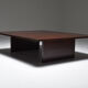 Axel Vervoordt Stained Oak and Bamboo Coffee Table - 1980's