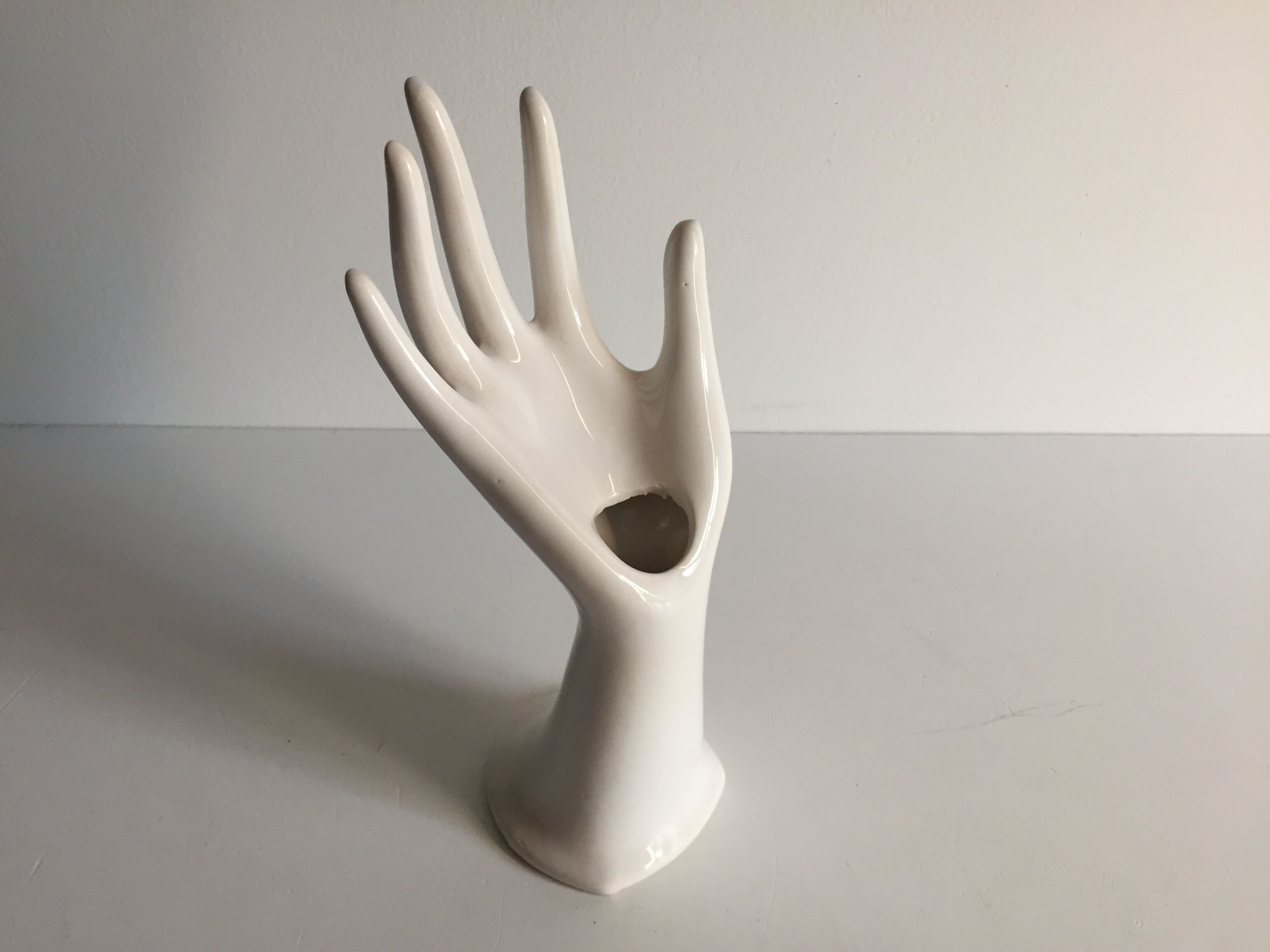 Hand vintage ceramic enamelled