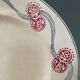 Series of 8 dessert plates 1900 in Longwy earthenware