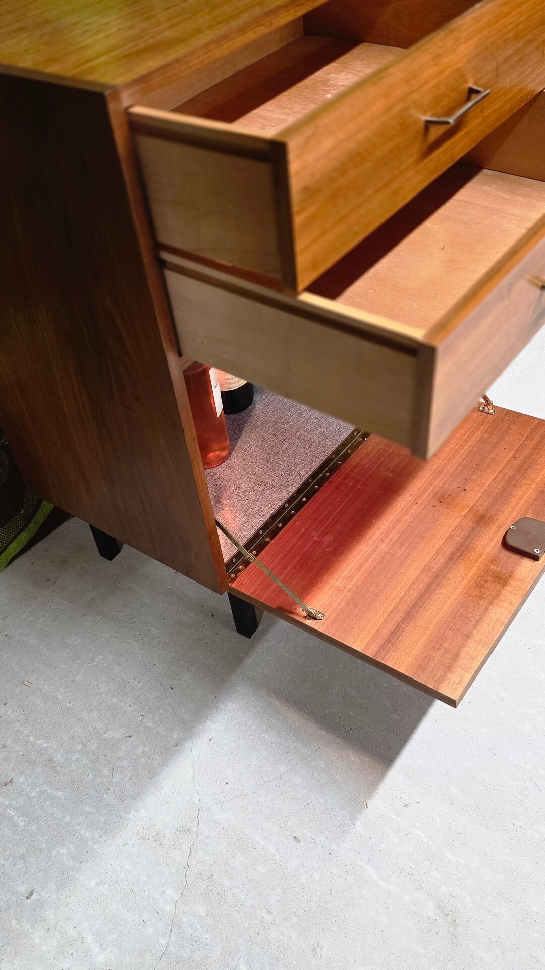 Vintage teak library enfilade 1970