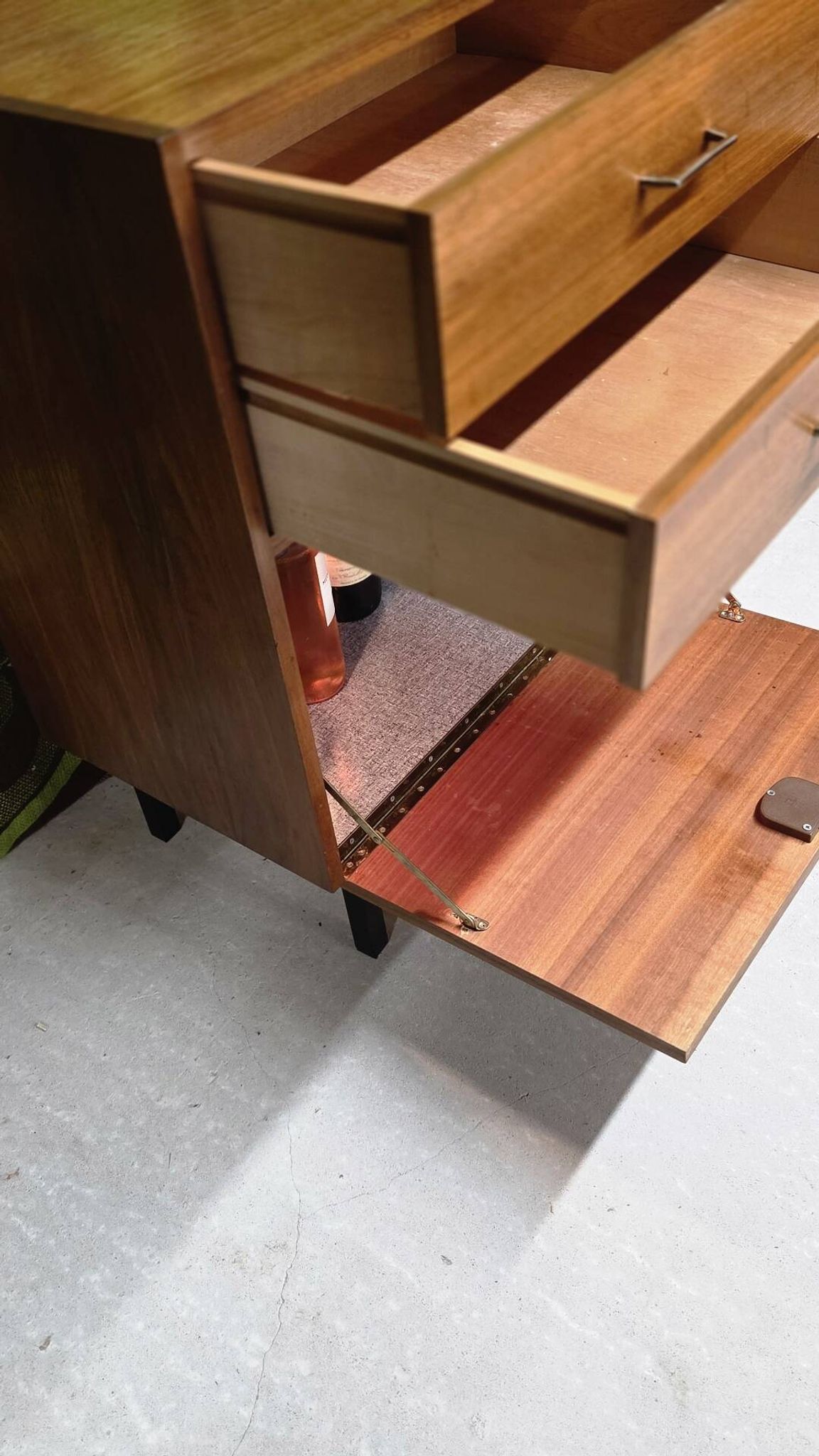 Vintage teak library enfilade 1970