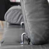 2-seater sofa in anthracite grey cowhide