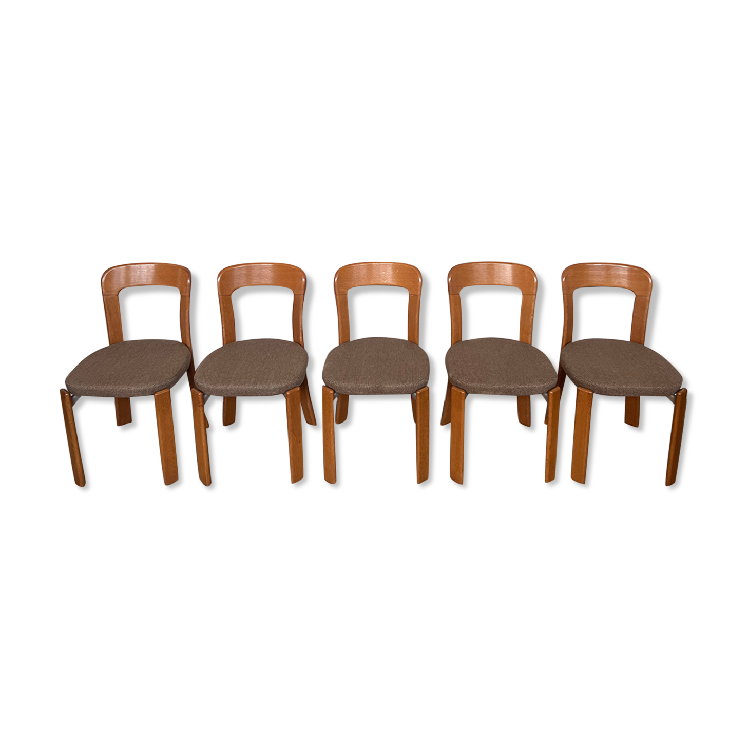 Series of 5 chairs Bruno Rey design Swiss made 1970