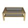 French design coffee table in glass and metal