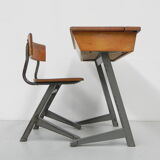 Desk and chair, industrial