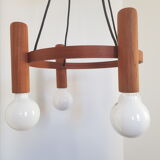 Vintage teak pendant lamp