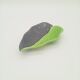 SAP Vallauris Vintage Leaf Bowl Two-Tone Ceramic Green Black 50s 60s
