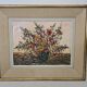 Oil on canvas - Bouquet of flowers with a knife Signed Paul Abouzit