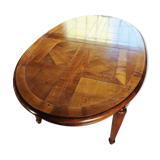 Solid cherry wood dining table with extension – classic style