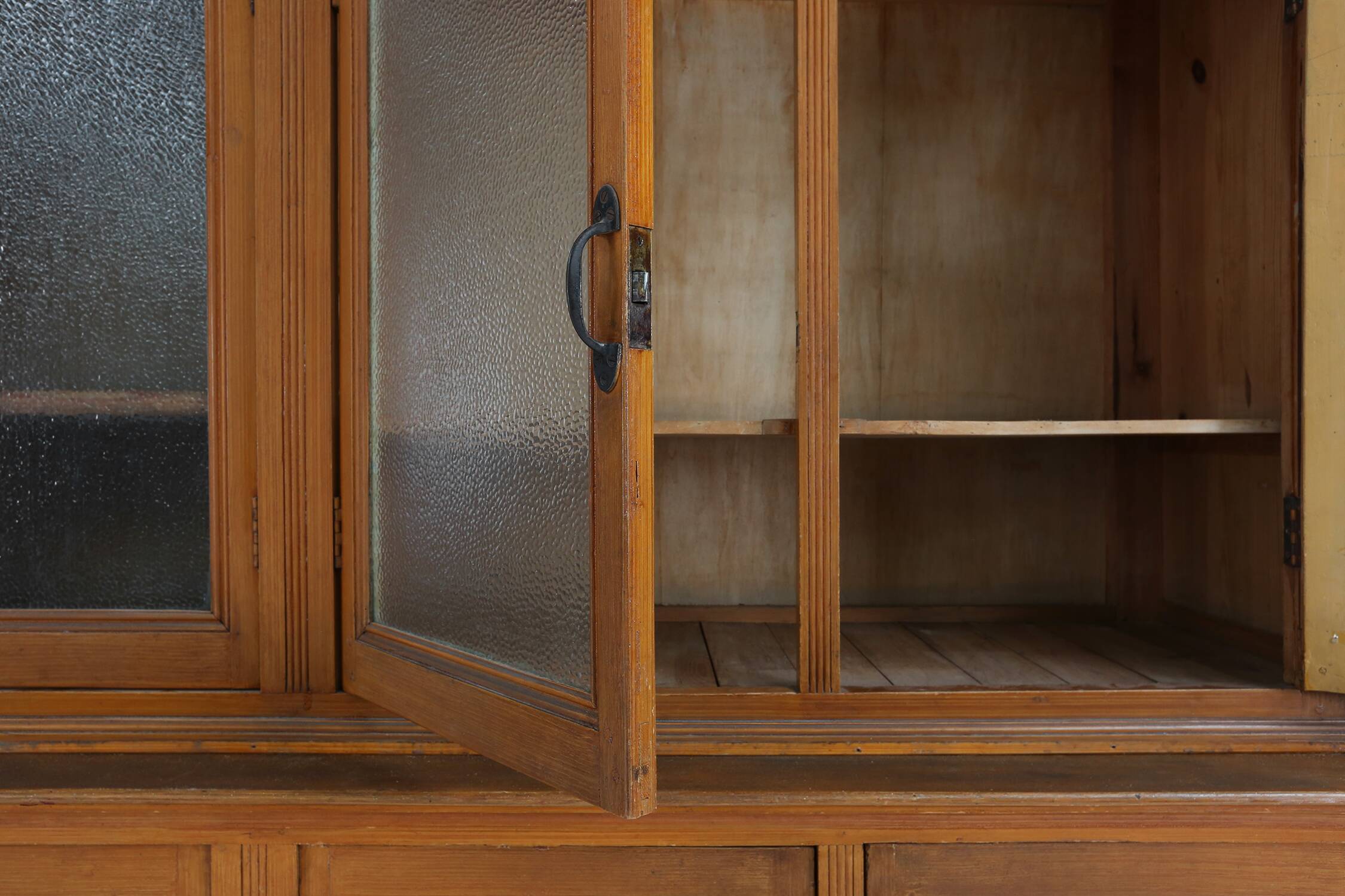 Impressive 12 doors monastery or display cabinet in pine, Belgium, 1890