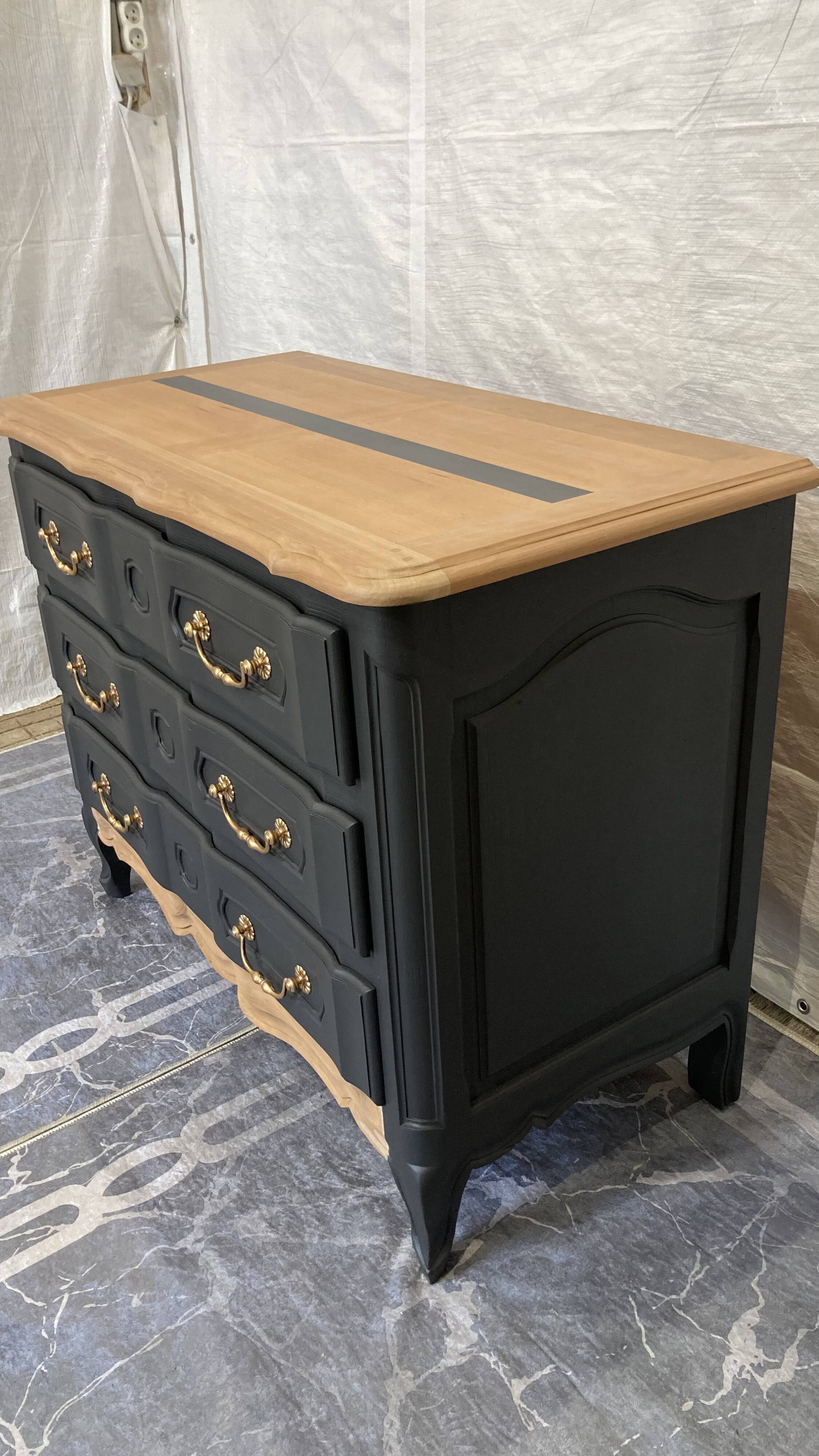 Restored solid wood chest of drawers