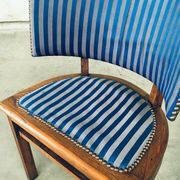 Set of Art Deco Curved Back Side Chairs, France, 1930s