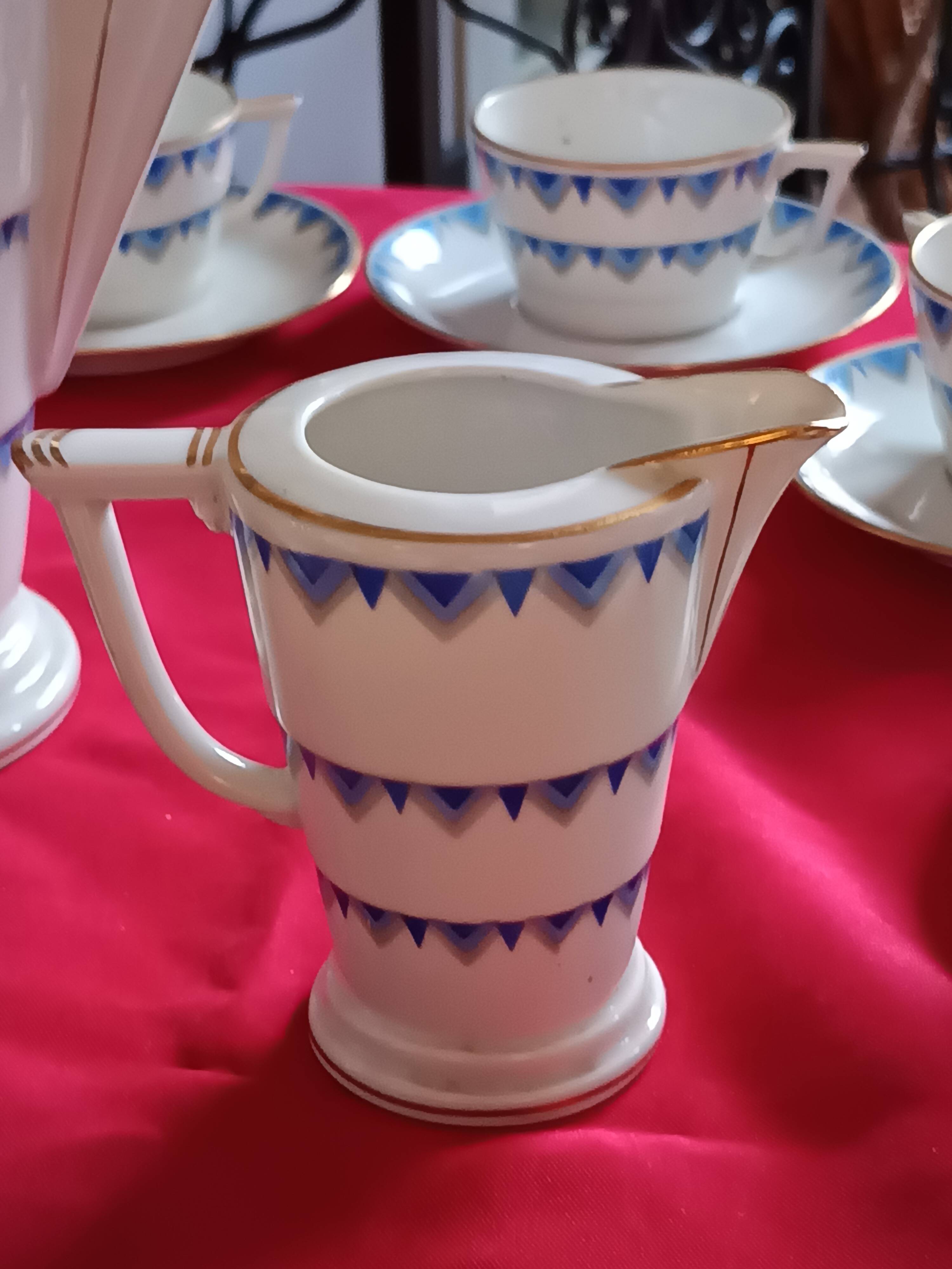 Art Deco coffee service Limoges attributed to Bétoule Legrand & Cie 1928