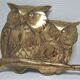Three owls on a massive brass branch vintage wall decoration