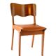 Scandinavian dining chairs, beech & leather 1960