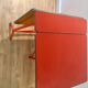 Table pliante pliable formica orange vintage