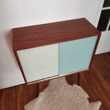 60s showcase on metal compass feet