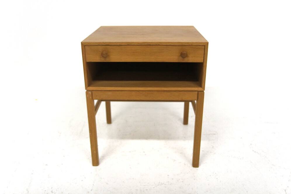 "Casino" oak bedside table, Engström & Myrstran, Sweden, 1960