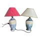 2 vintage ceramic bedside lamps from the 1970s.