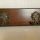 Wooden coat rack with two hooks