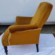 Golden velvet Napoleon III armchair